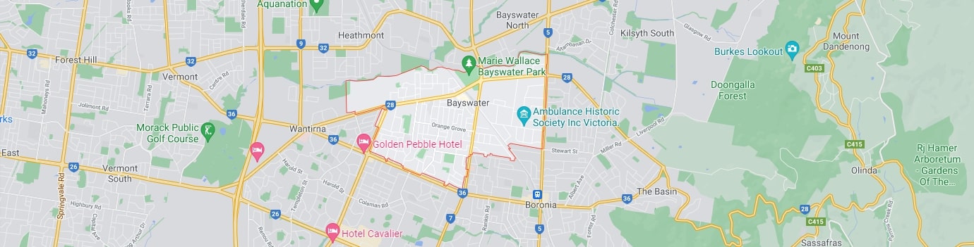 Bayswater area map