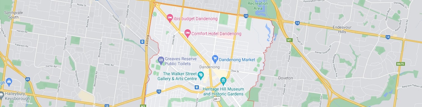 Dandenong area map