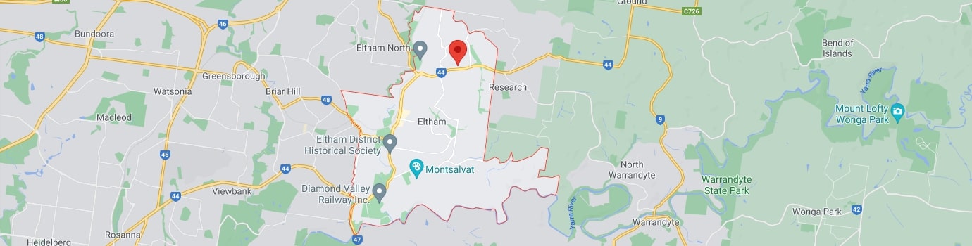 Eltham area map