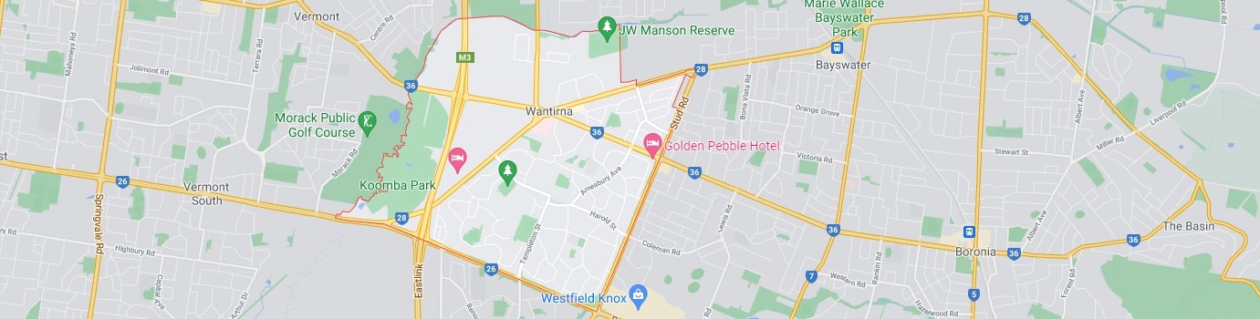 Wantirna area map