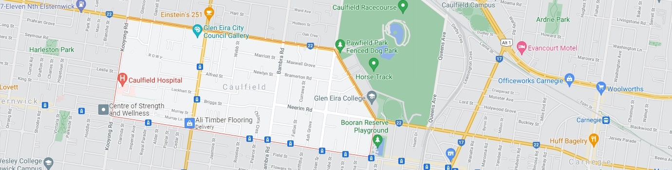 Caulfield area map