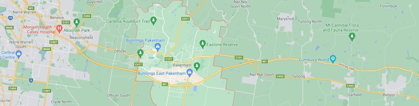 Pakenham area map