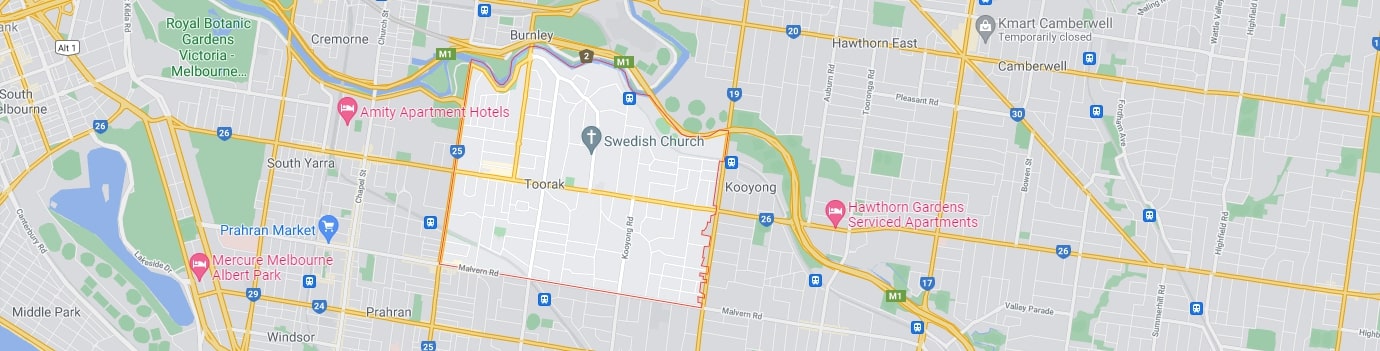 Toorak area map